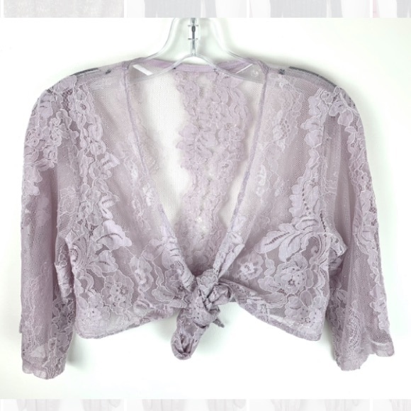 MISSGUIDED Mauve Lace Beach Top - Picture 12 of 12